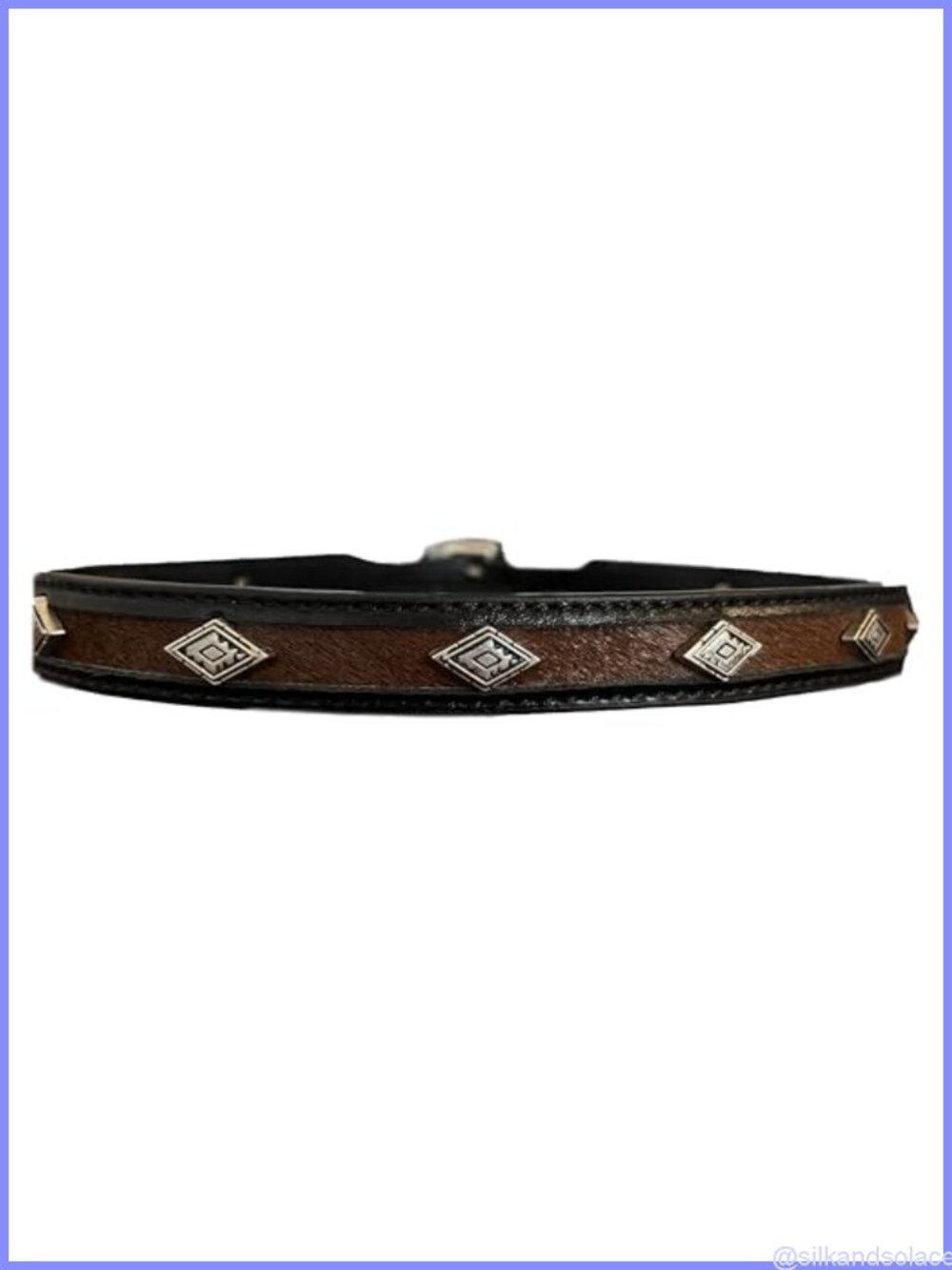 Genuine Horsehair Hat Band Diamond Conchos Adjustable Cowboy Hatband Faux